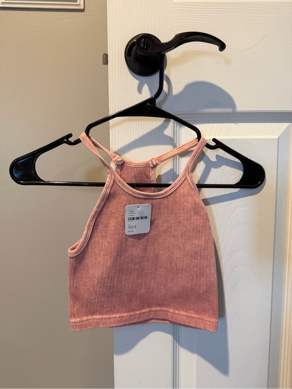FP Movement Ribbed Pink Crop Tank Top